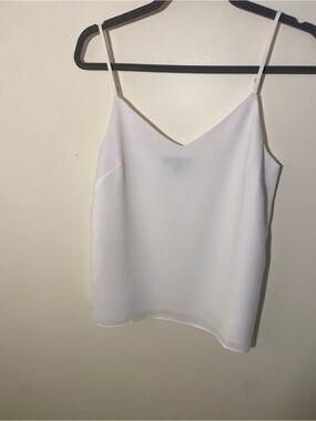Banana Republic White V-Neck Spaghetti Strap Camisole